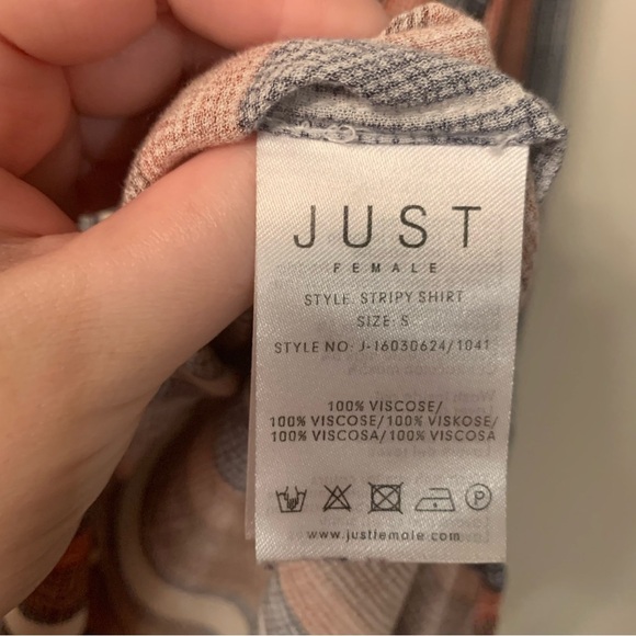 Just Female Stipy Shirt Viscose Long Sleeve S - Picture 4 of 7